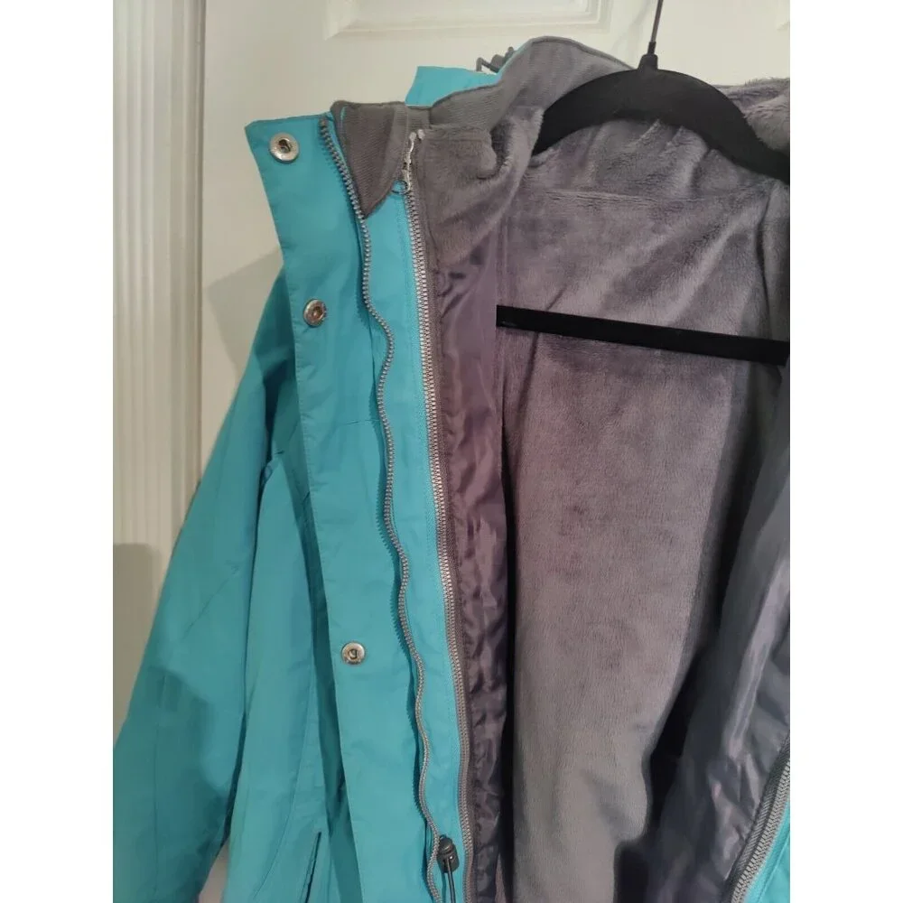 Below Zero By Rothschild‎ Women's Aqua & Silver 3-In-1 Ski Jacket S